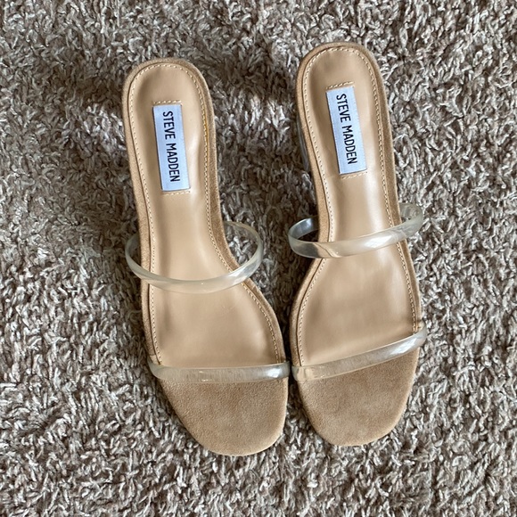 Steve Madden Clear Heel and Straps - Picture 2 of 3
